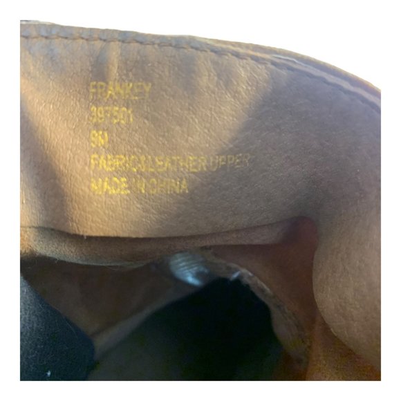 Rampage Leather Frankey Tan Zip Up Booties With Fringe Size 9 - Picture 9 of 11